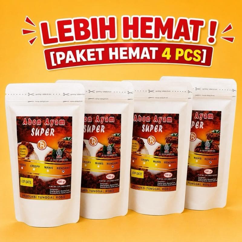 Paket Hemat 4 Abon Ayam Super